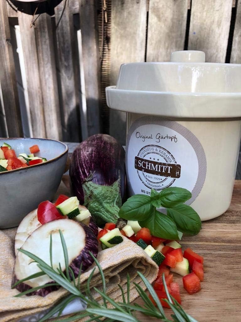 Gärtopf Mini Fermentation 1 Liter cremeweiss Milchsäuregärung Konservieren Einmachen gesunde Ernähru