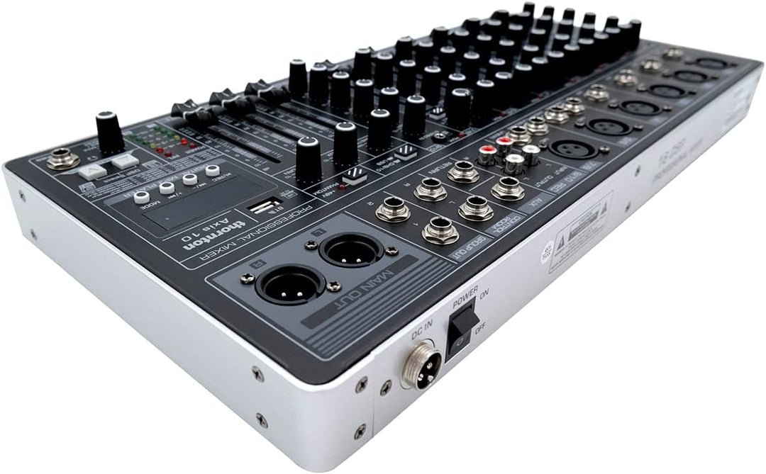 Thornton Axis 10-10-Kanal-Mischpult mit USB, Effekten, Bluetooth und MP3-Player, 6 Kanäle mit Mikrof