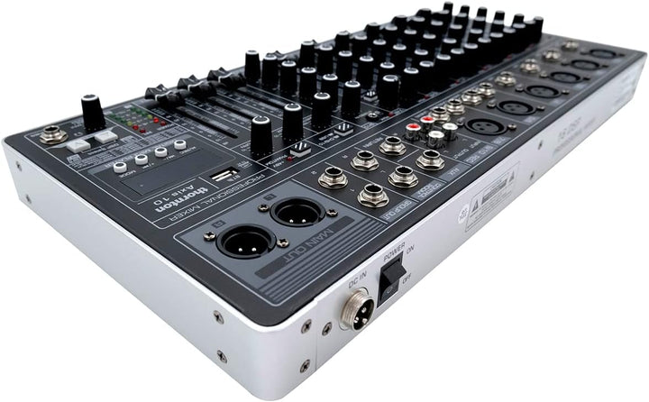 Thornton Axis 10-10-Kanal-Mischpult mit USB, Effekten, Bluetooth und MP3-Player, 6 Kanäle mit Mikrof