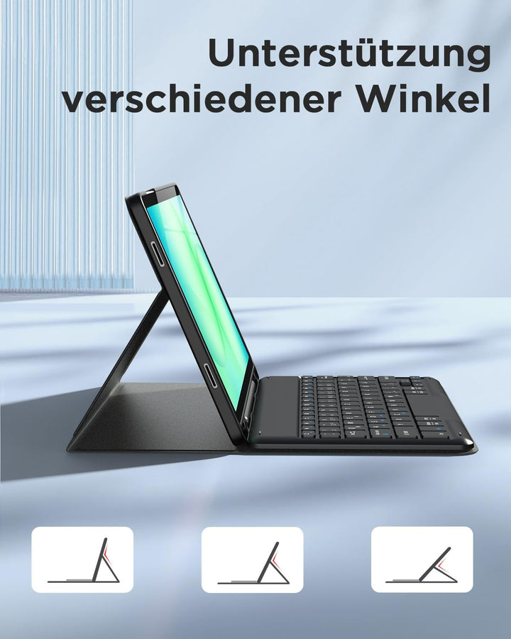EasyAcc Tastatur Hülle Kompatibel mitSamsung Galaxy Tab A11 Plus/A9 Plus 11 Zoll 2025&2023 mit Schut