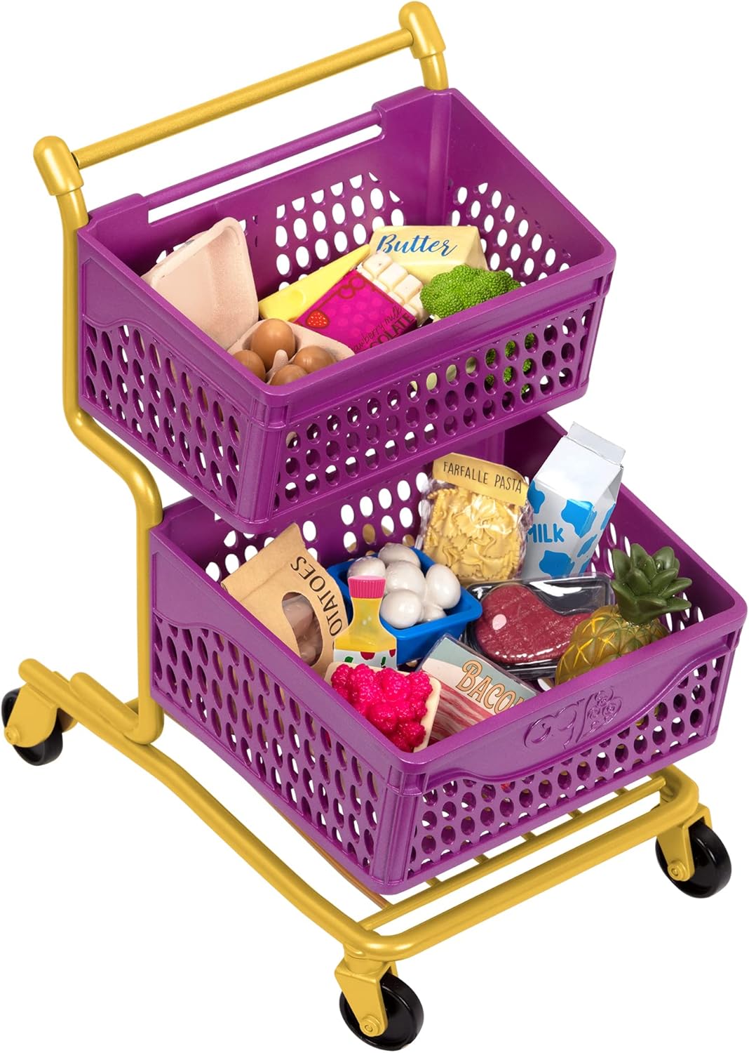 Our Generation - Auf dem Markt Einkaufswagen - Lebensmittelgeschäft Spielset - Spielzeug-Nahrung - 4