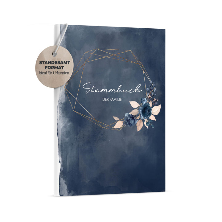 Stammbuch zur Hochzeit Standesamt - Stammbuch der Familie - Familienstammbuch inkl. Einleger - Water
