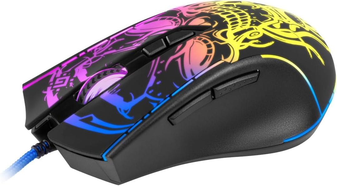 Defender Bulletstorm GM-928 Kabelgebundene Gaming-Maus, ergonomische Maus mit optischem Sensor, 7 Ta