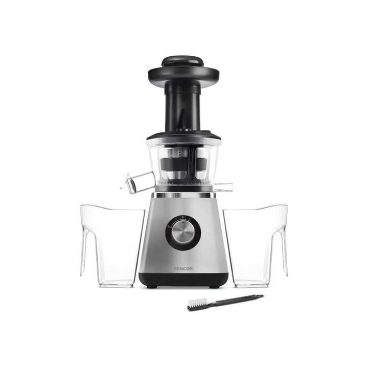 SENCOR SSJ 4041BK, Edelstahl Langsam Drehender Entsafter für Frucht/Gemüsesaft Schwarz, Schwarz