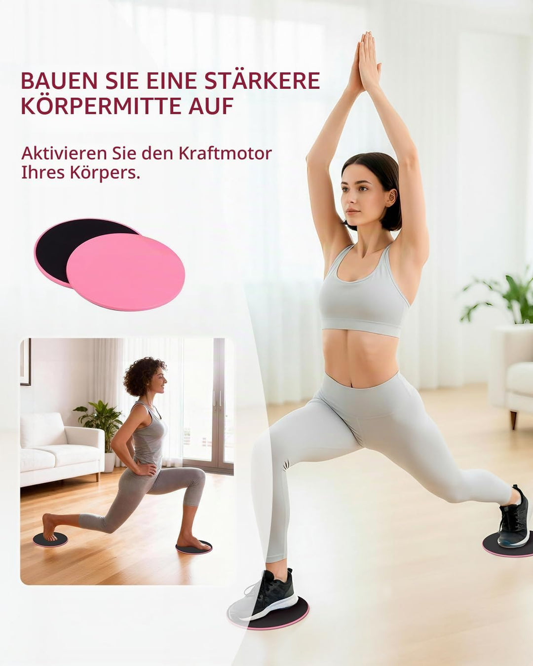 Abahub Pilates Ring Set, 35CM Magic Circle, 25CM Mini Ball,5er Set Fitnessbänder,Yoga Socken,Gleitsc