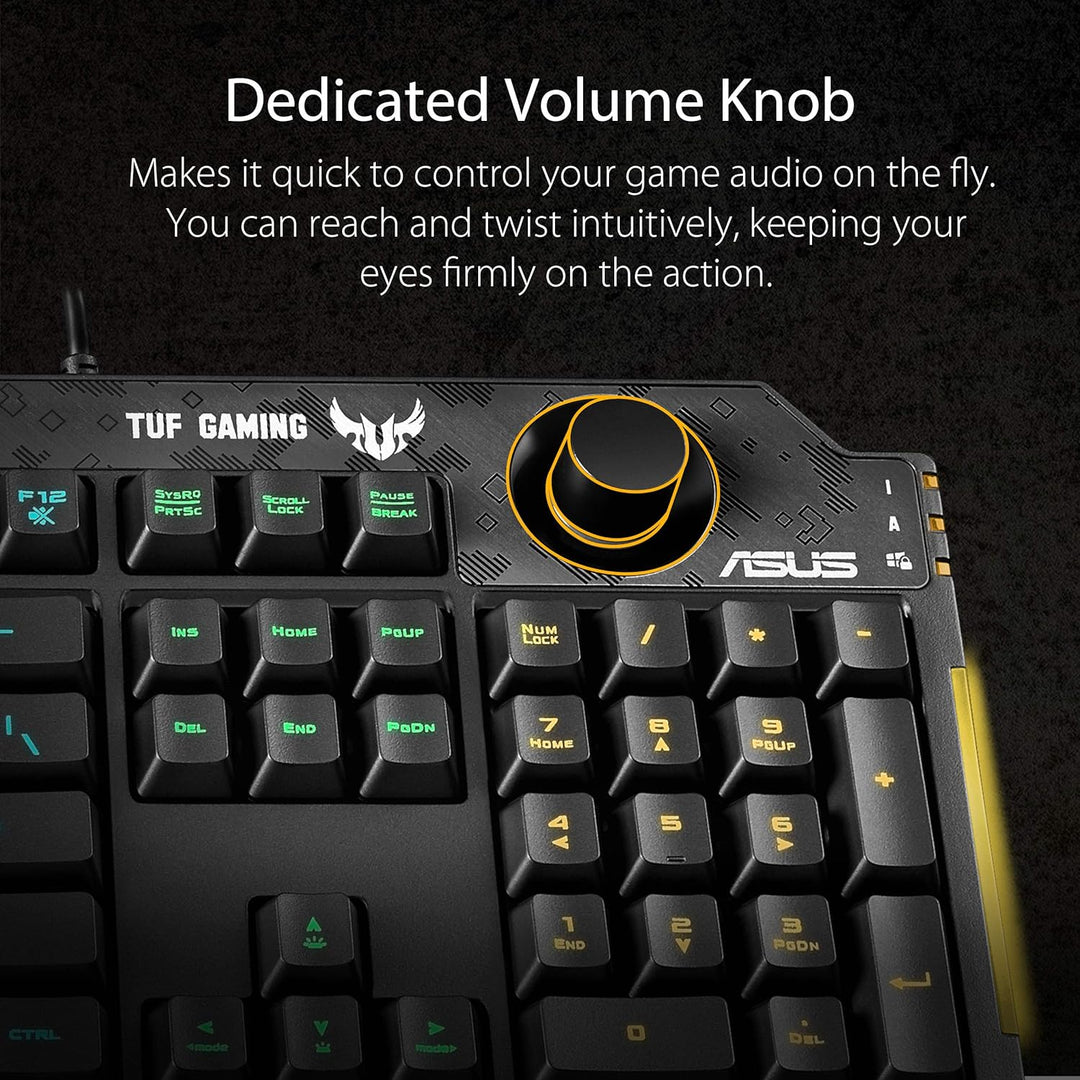 ASUS Tastatur K1 Gaming Keyboard französisches Layout 90MP01X0-BKFA00, Schwarz