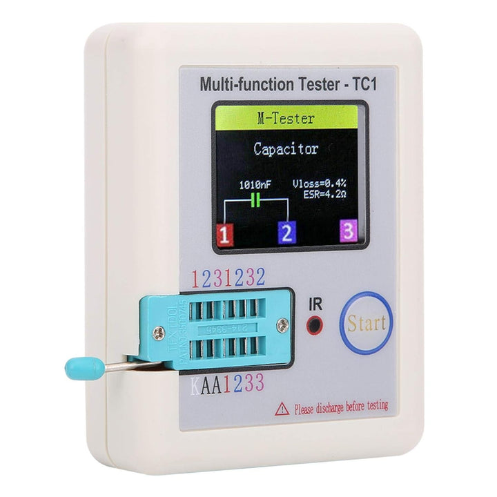 PUSOKEI Multifunktionstransistortester, selbstkalibrierender Diodentester LCR-TC1 mit 3,5-Zoll-TFT-B