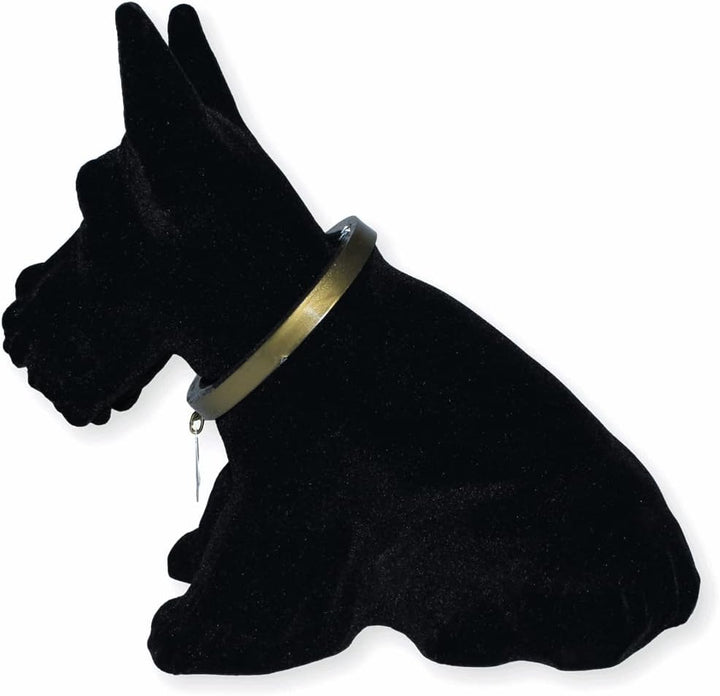 RAKSO Wackel Figur Hund Scottish Terrier Wackelfigur H 22 cm schwarz gross Dekofigur mit Wackelkopf