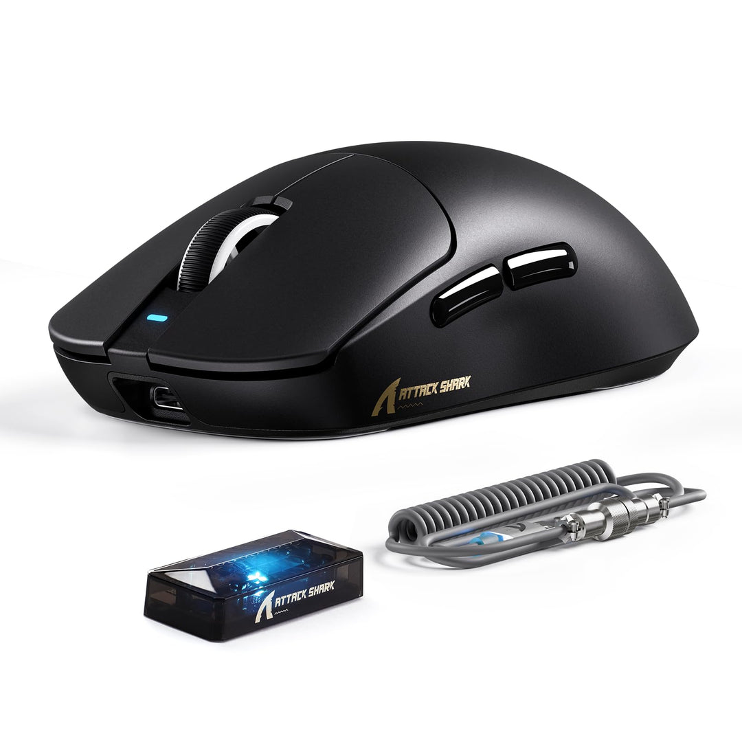 ATTACK SHARK X8 Serie Kabellose Gaming-Maus, 55–65 g Superleicht, PixArt PAW3395/3950 Sensor, BT/2.4