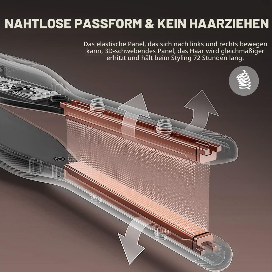 HyAdierTech Mini Glätteisen, 2 in 1Glätteisen Locken und Glätten, PTC-Heizelement Haarglätter, 150-2