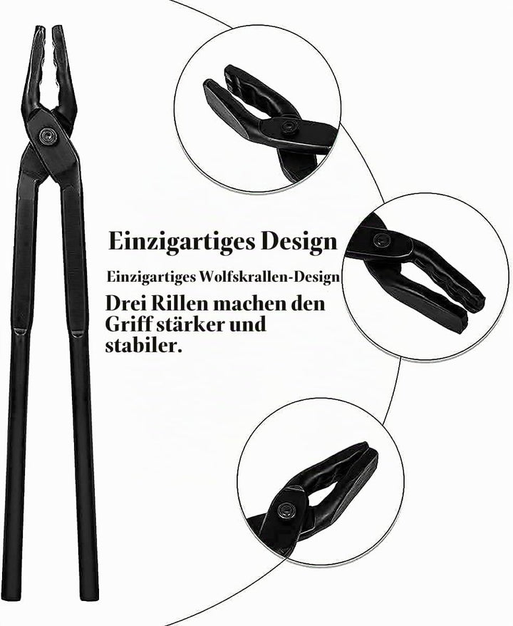 Schmied Wolfsbackenzange Aktualisierte Schmiedezange– 430 mm (17 Zoll) – Werkzeug für Schmiedezange,