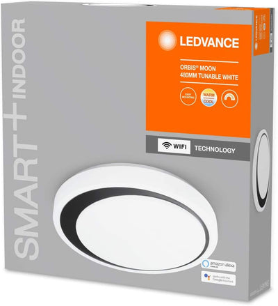 Ledvance Smarte LED Wand-und Deckenleuchte für Innen mit WiFi Technologie, Lichtfarbe änderbar (3000