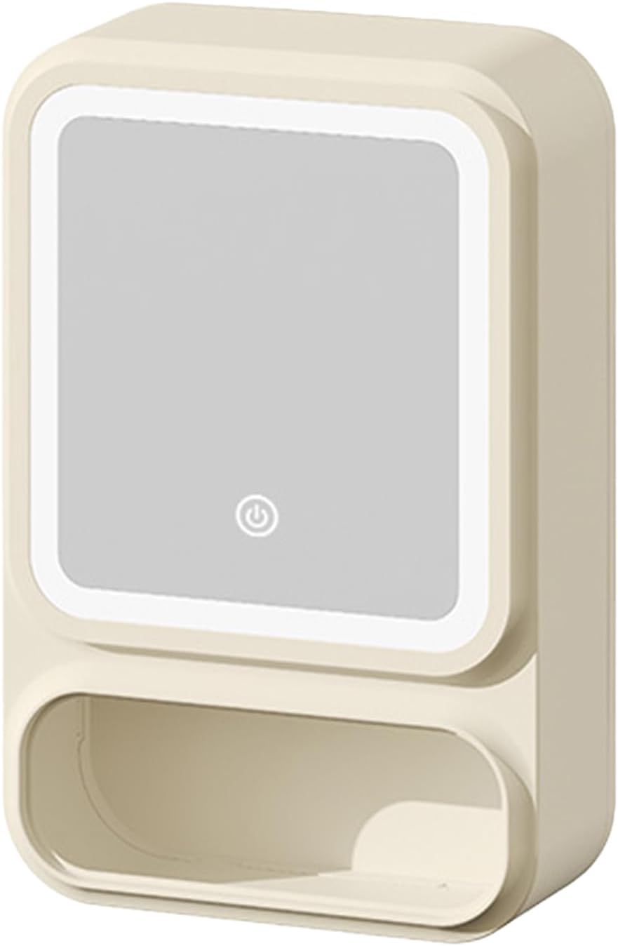 Generisch Bathroom Mirror, Bathroom Wall Cabinet, 16.54x11.02x4.53 Inches, Dimmable LED Lights, Magn