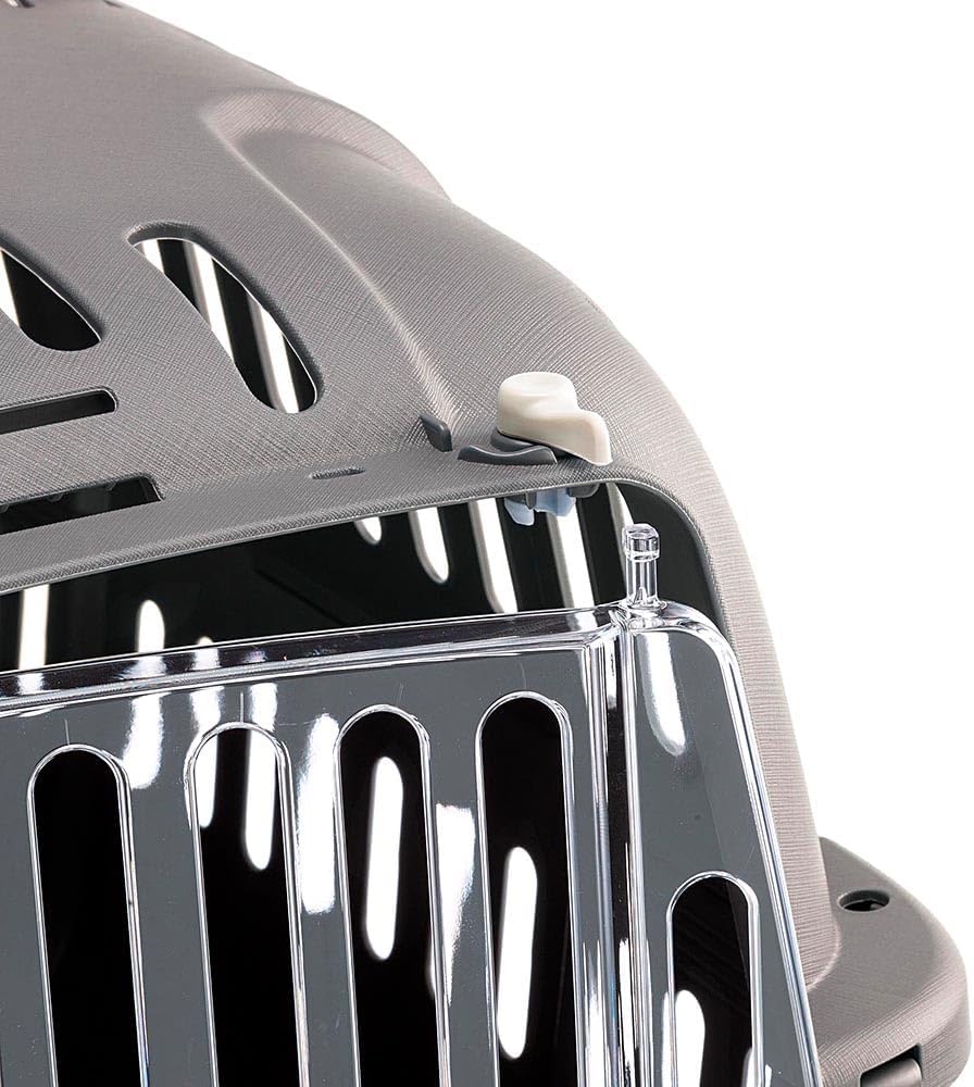 Ferplast Transportbox katze, Hundetransportbox kleine Hunde und Katzen bis 8 kg, transparente Tür, L