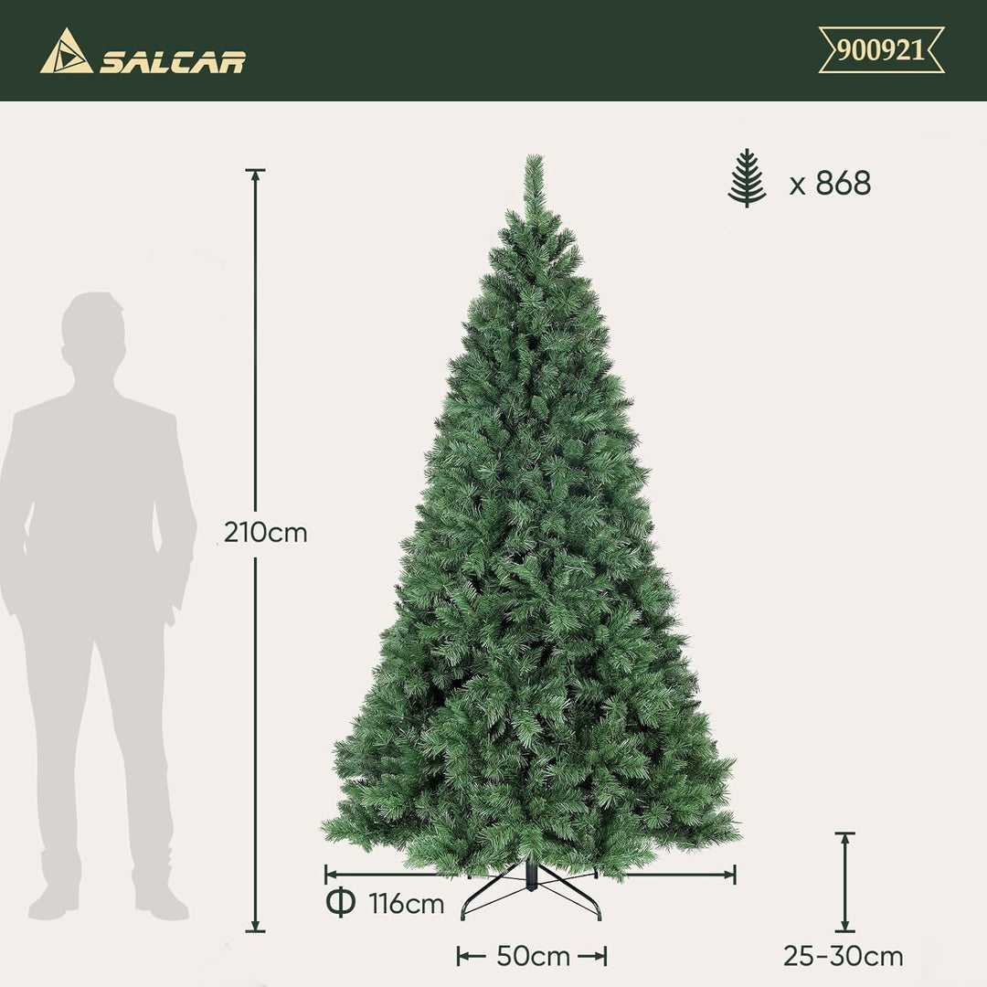 SALCAR Künstlicher Weihnachtsbaum 210 cm, Tannenbaum Künstlich mit Han –  techstudio.ch