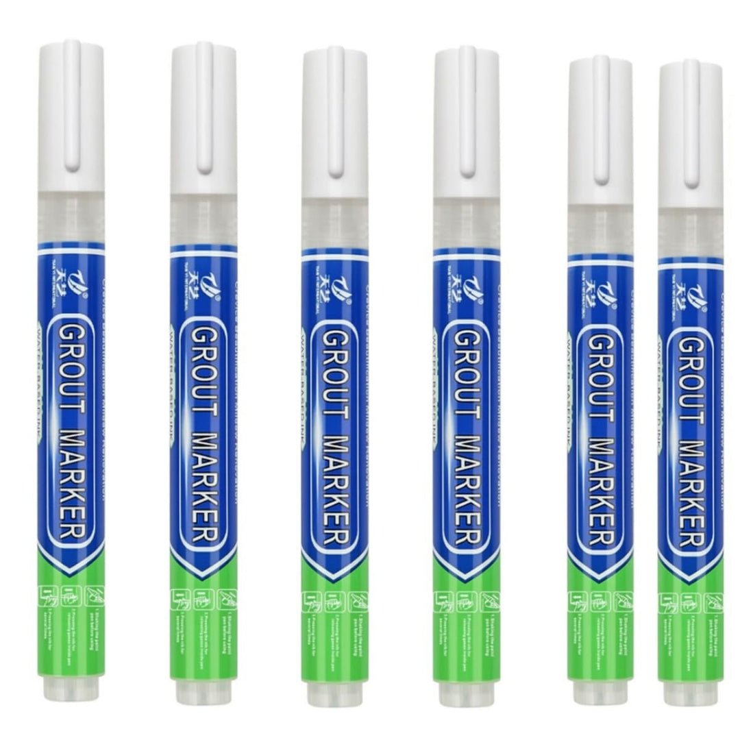 INF Fliesen Fugenstift 6er-Pack: Wasserdichter Fugenreparaturstift für Fliesenrestaurierung