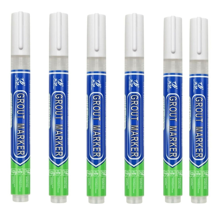 INF Fliesen Fugenstift 6er-Pack: Wasserdichter Fugenreparaturstift für Fliesenrestaurierung