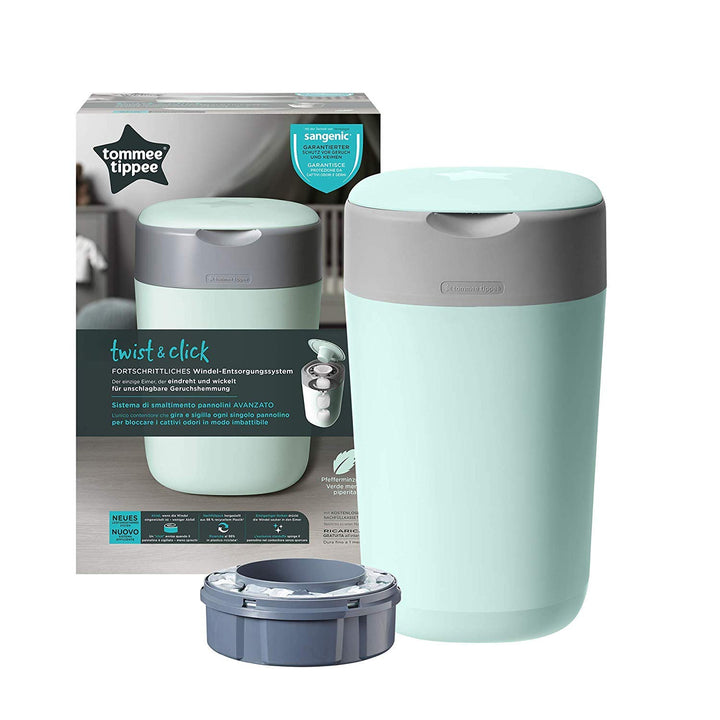 Tommee Tippee Windeleimer Twist & Click Sangenic Tec, Geruchsdichtes Windelentsorgungssystem, Inklus