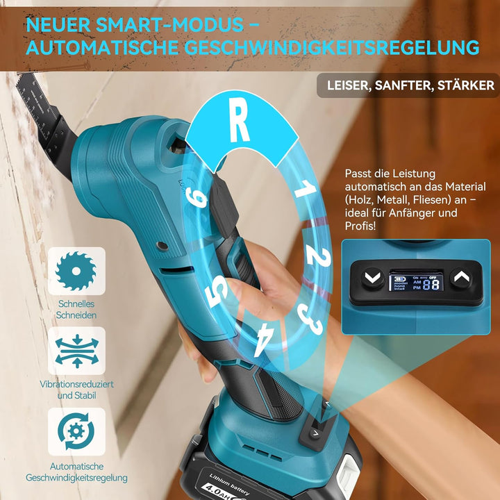 Yofuly Multifunktionswerkzeug für Makita 18V Akku - Multitool mit 2x 4.0Ah Akkus, Oszillationswerkze