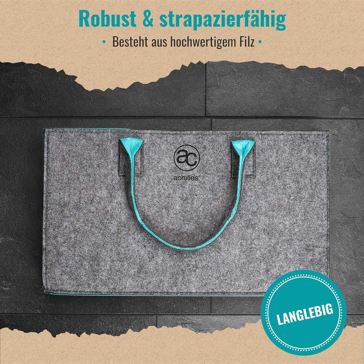 achilles Filzkorb - stylische Filz-Tasche - praktische Einkaufs-Tasche aus Filz - Transport-Box mit