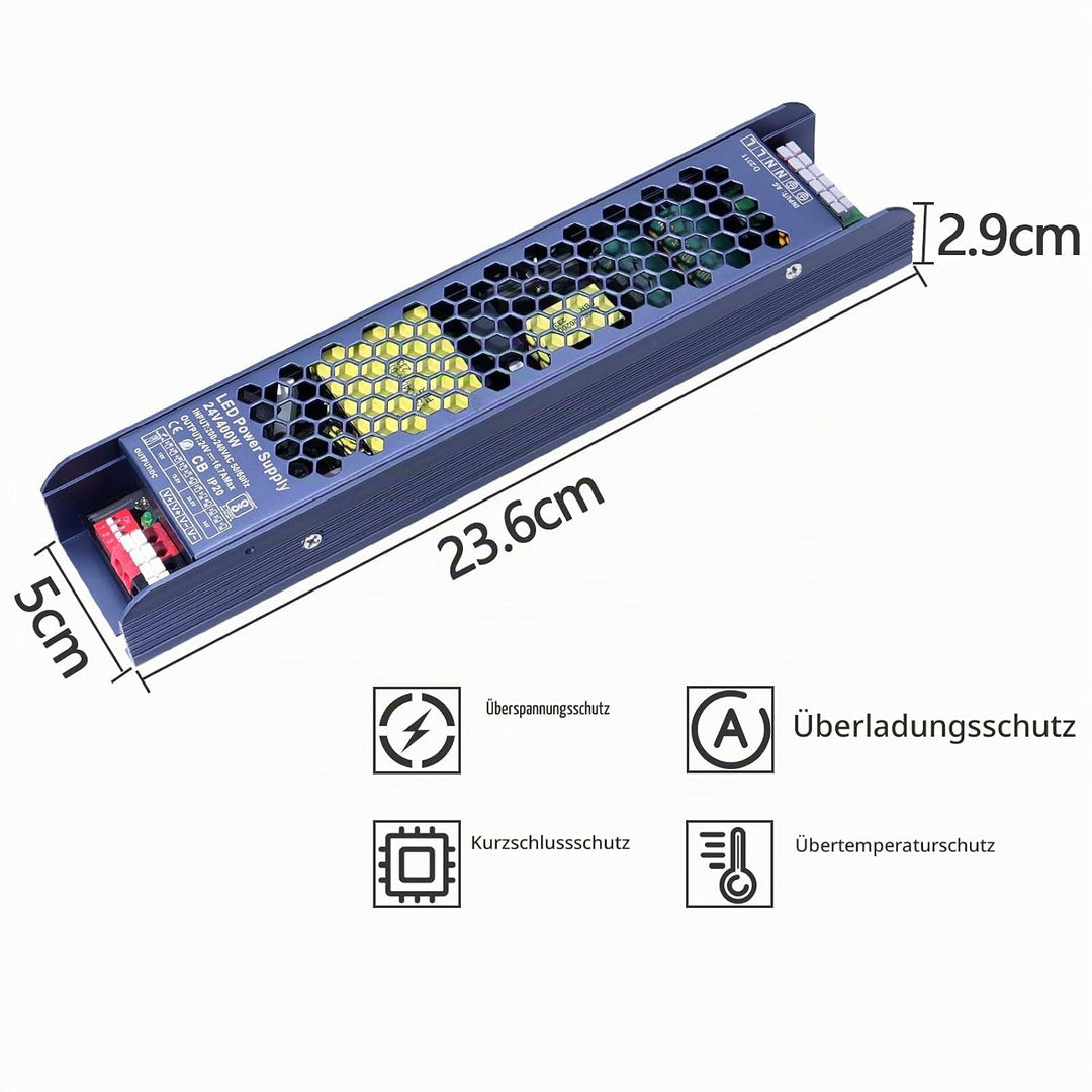 GOMING LED Netzteil Trafo 24V 400W AC 220V bis DC 24V 16.7A Transformator Konstante Spannung IP20 Ko