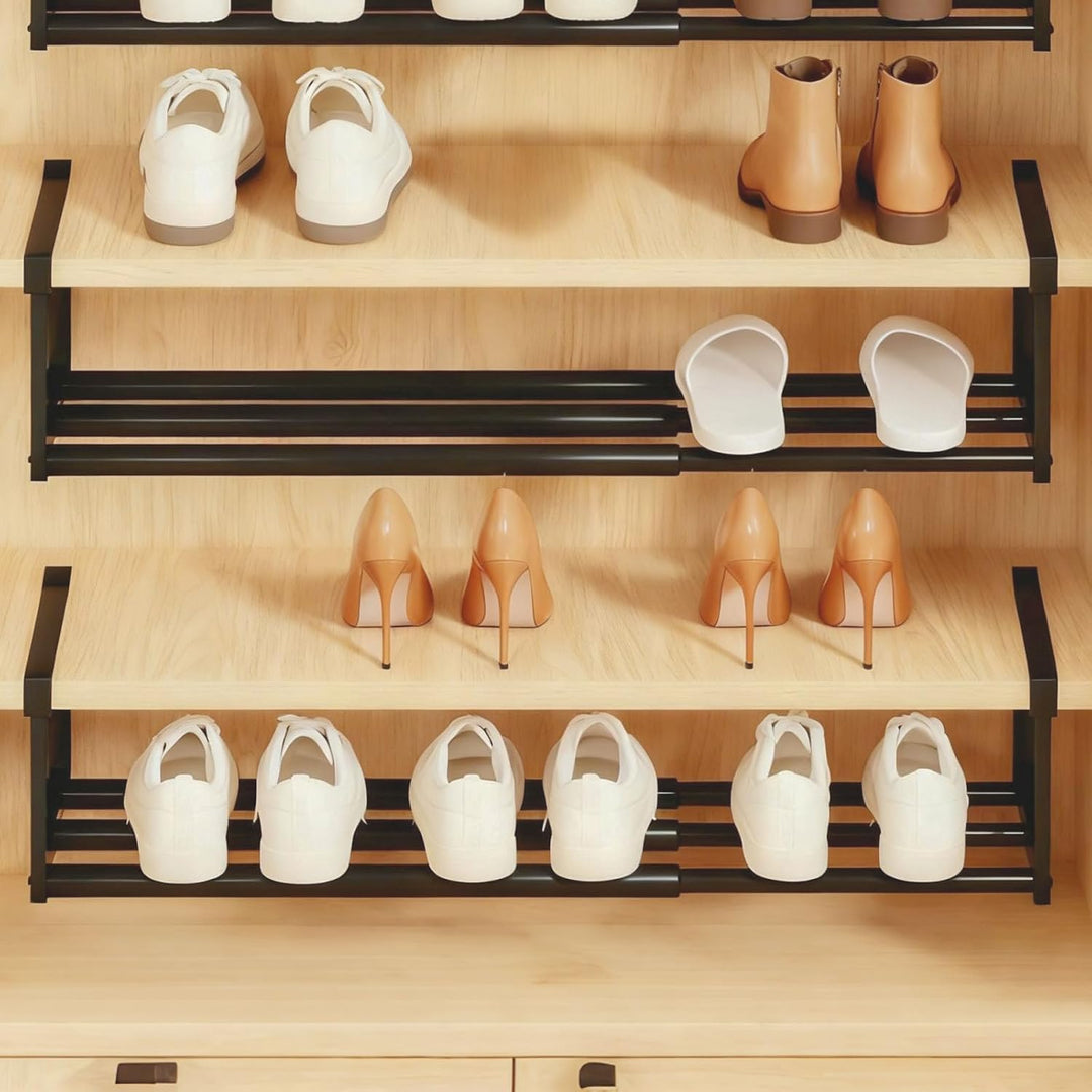 DMJJSD Hängendes Schuhregal Organizer 2Pcs, Erweiterbarer 40-70cm Schuhorganizer Hängend, Schuhregal