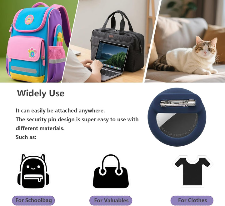 LOSHALL 4er Pack AirTag Halter Versteckte Schutzhülle für Kinder, Anti-Entfernung Silikon Hülle mit