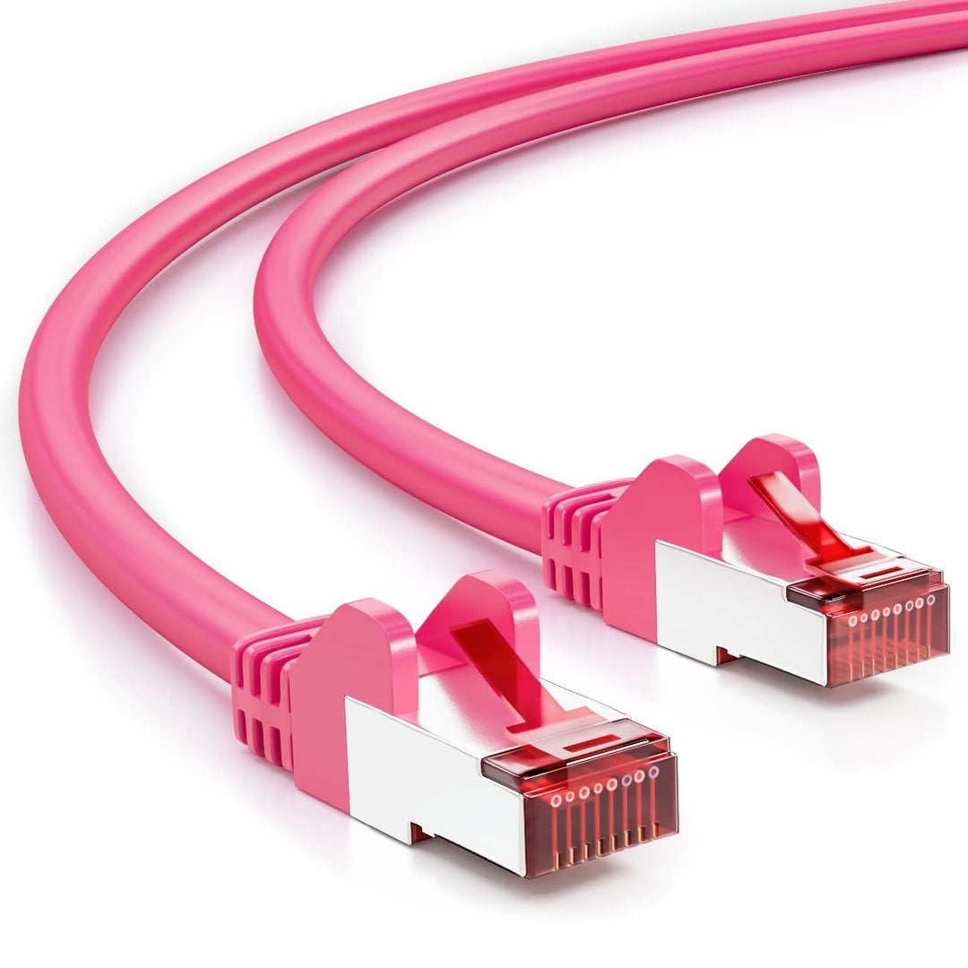 deleyCON 50m CAT6 Patchkabel S/FTP PIMF Schirmung CAT-6 RJ45 LAN DSL Netzwerkkabel Ethernetkabel Swi