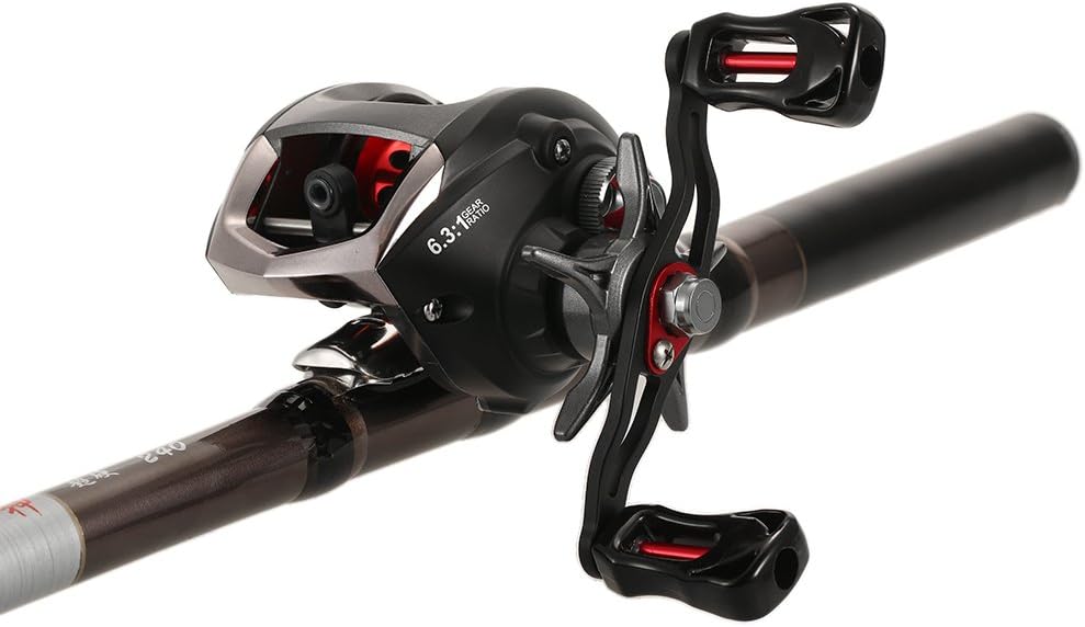 Lixada Baitcasting Angelrolle Baitcaster Rolle mit Magnetischem Bremssystem und Korrosionsbeständige