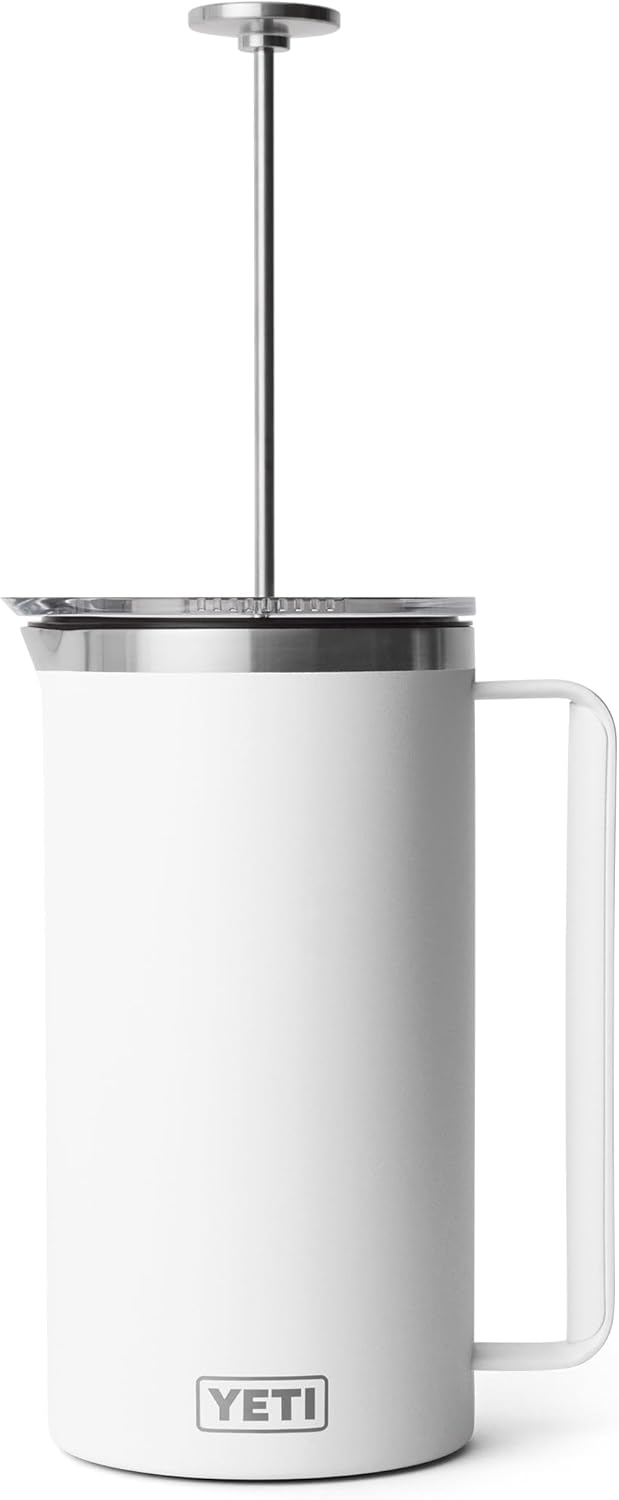 YETI Rambler Stempelkanne Mit DuraSip Keramikbeschichtung, White, 64 oz (1.9 L), White