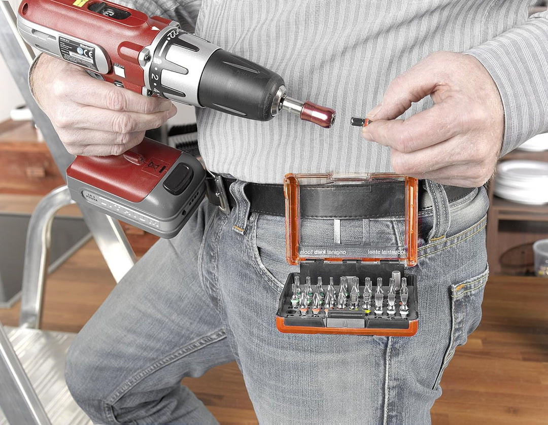 kwb Standard Bit-Box – 32-tlg. inkl. Bit-Halter, 1/4 Zoll Adapter und Sechskant Antrieb nach ISO 117