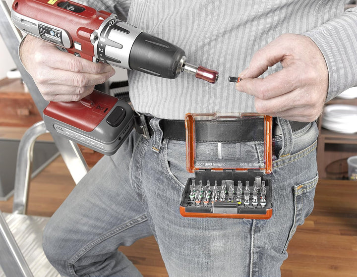 kwb Standard Bit-Box – 32-tlg. inkl. Bit-Halter, 1/4 Zoll Adapter und Sechskant Antrieb nach ISO 117