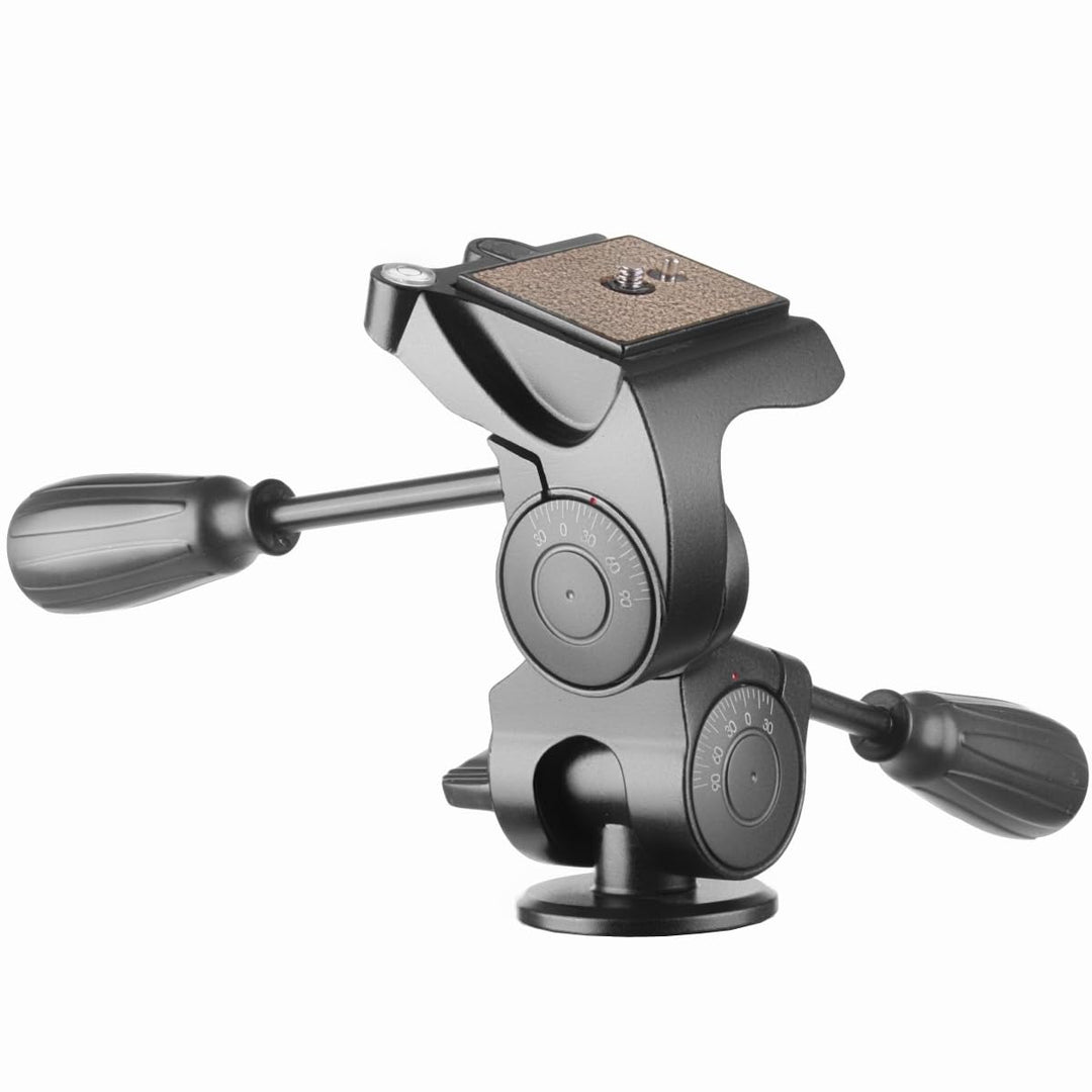 Walimex Pro FT-6653H Aluminium Pro-3D-Neiger (Belastbarkeit 6kg, Friktionskontrolle, grosse Schnellw