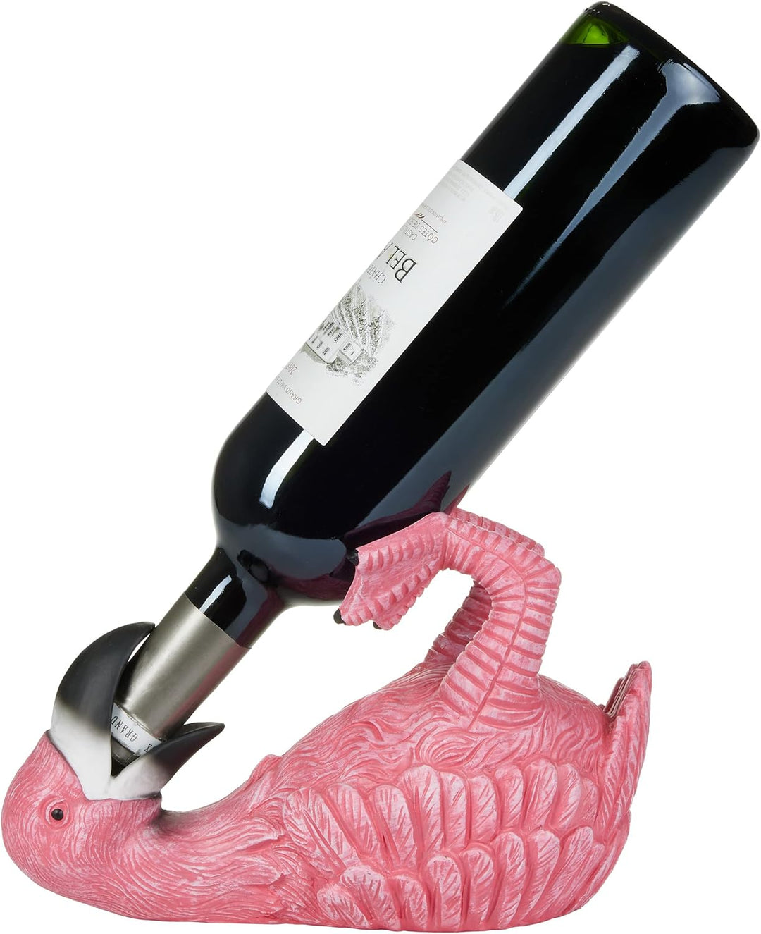BRUBAKER Weinflaschenhalter durstiger Flamingo - Flaschenhalter Trinkende Tiere - Flaschenständer lu