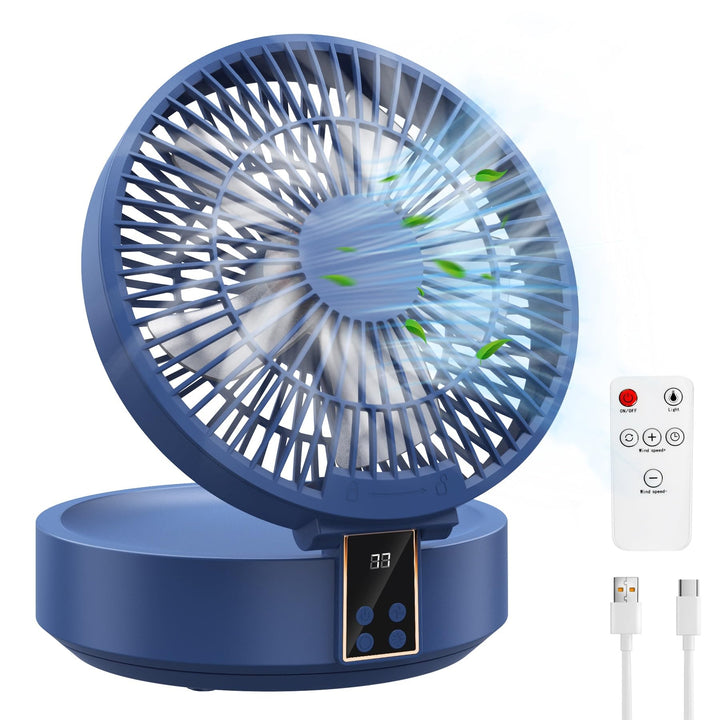 Leise USB Klein Ventilator, Tischventilator Sehr Leise und Starkem Luftstrom, Tragbarer Akku Batteri