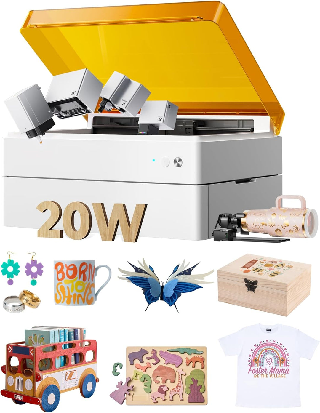xTool M1 Ultra 4-in-1 Craft Machine (Premium-Kit) mit Hebebasis und Drehwerkzeug, All-in-One-Maschin