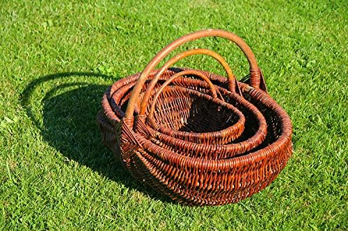 Weidenprofi Weidenkorb, Erntekorb aus Weide, oval mit Henkel, Grösse (LxBxH): 38 x 22 x 16 cm, (LxBx