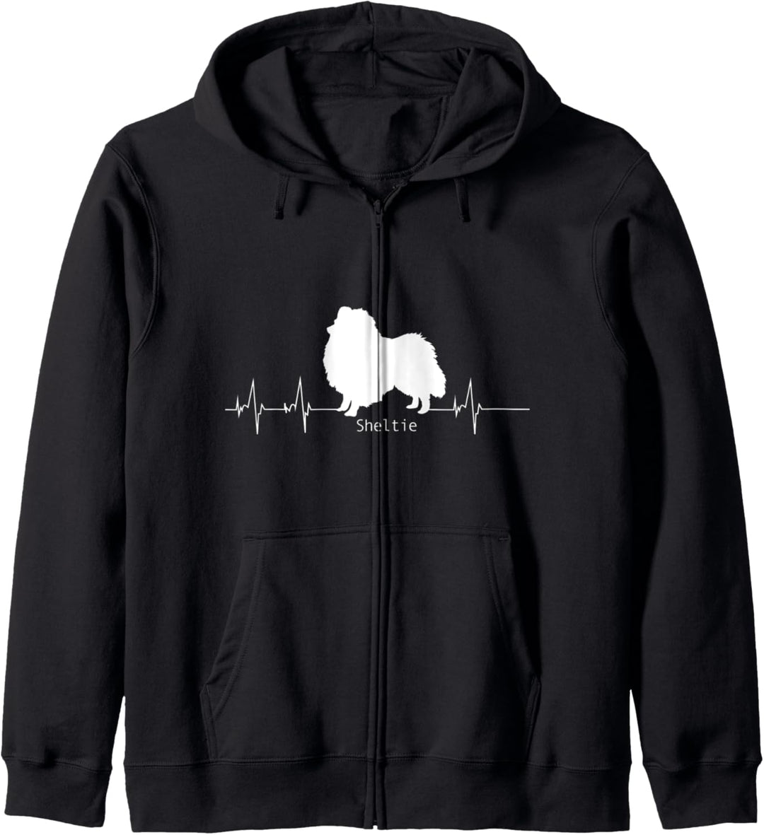 Sheltie Herzschlag Hunde Design - Sheltie Geschenk Kapuzenjacke