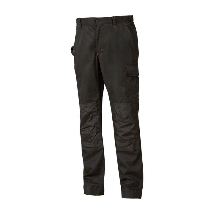 U-Power Herren-Arbeitshose, Cargohose mit elastischem Bund, mit Kniepolstertaschen, Multi_Pocket, be
