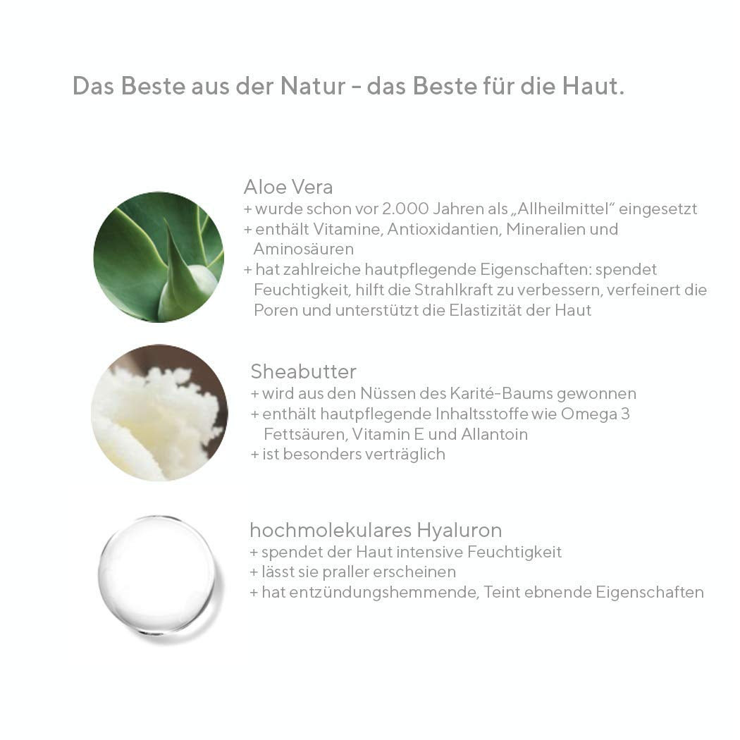 hyapur® - GREEN Augencreme 15ml - Die natürliche Augenpflege - zur Anti-Aging-Pflege mit Bio- Vegan-