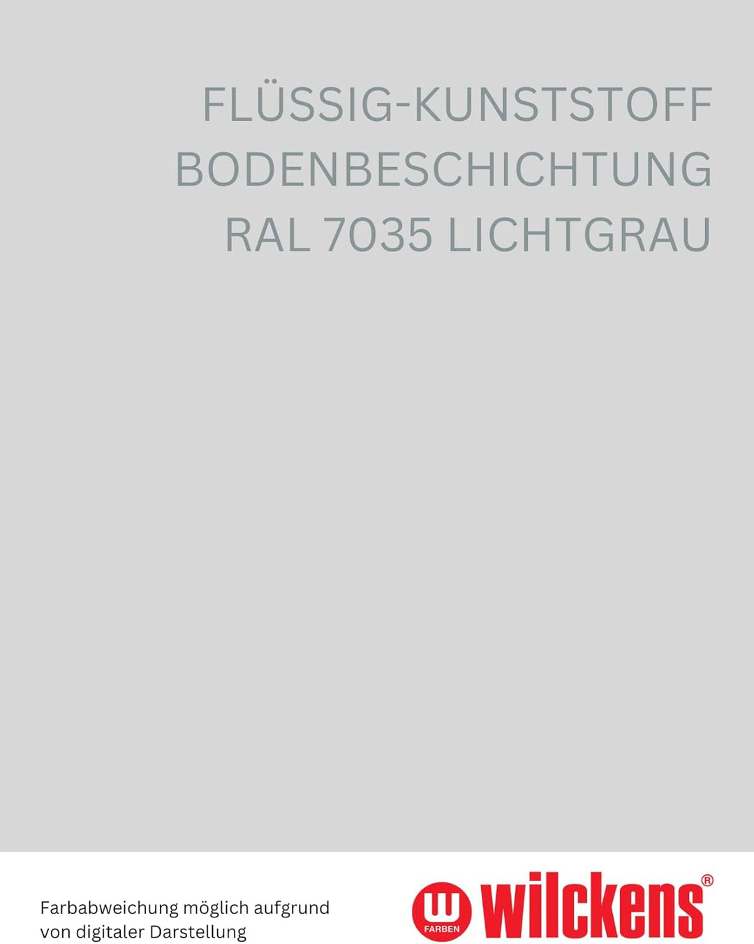 Wilckens Flüssig-Kunststoff Bodenbeschichtung LF, 5 l, RAL 7035 Lichtgrau 5 l (1er Pack) RAL 7035 Li