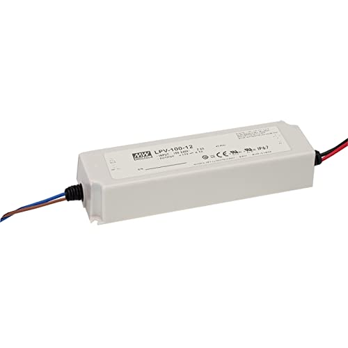 Mean Well LPV-100-5 LED-Trafo, 100 W, 5 V, 12 A, wasserdicht, Wechselstrom - Gleichstrom, LPV-100-5