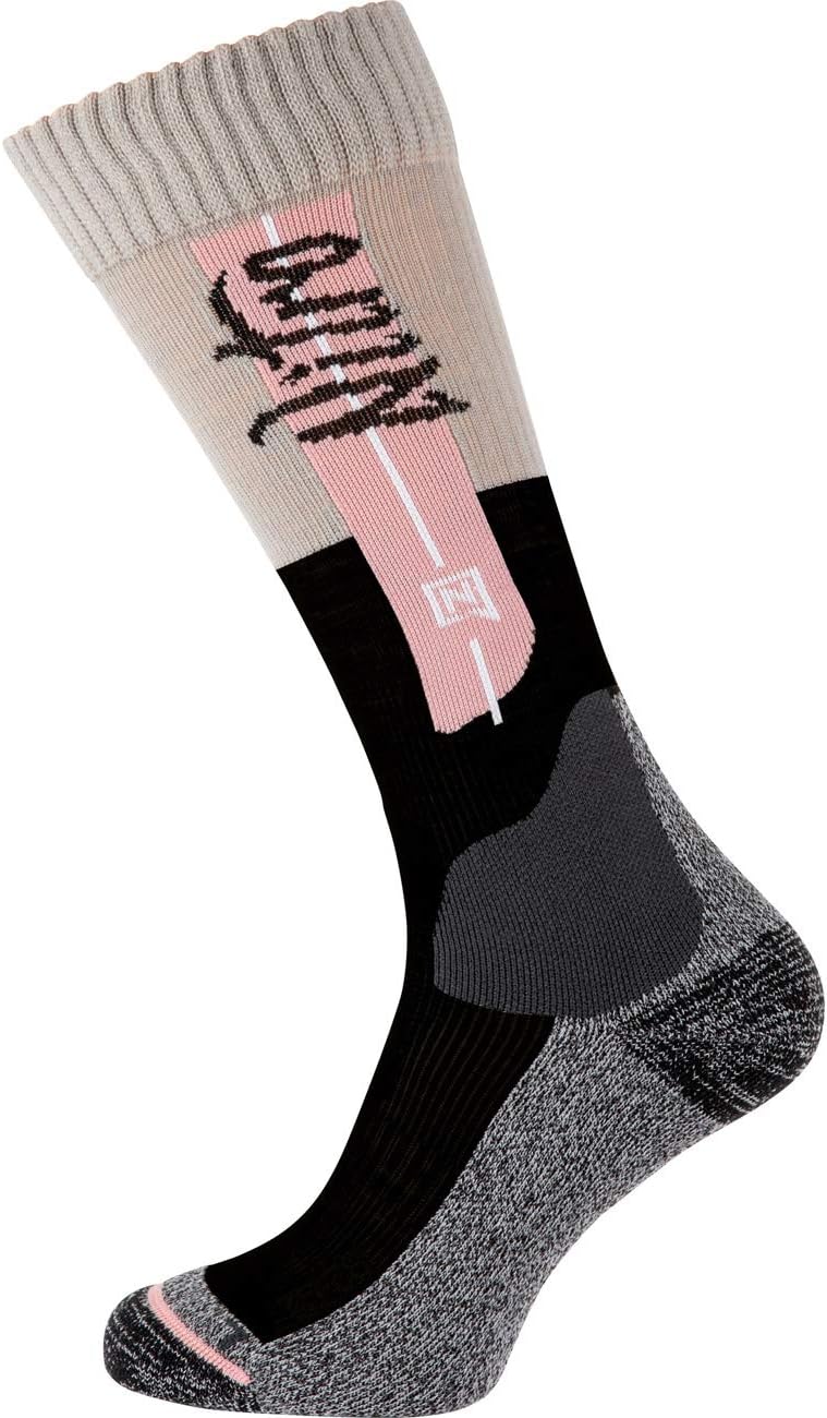 Nitro Damen und Mädchen Snowboardsocken Schwarz/Grau/Pink S CROWN SOCKS, Schwarz/Grau/Pink S CROWN S