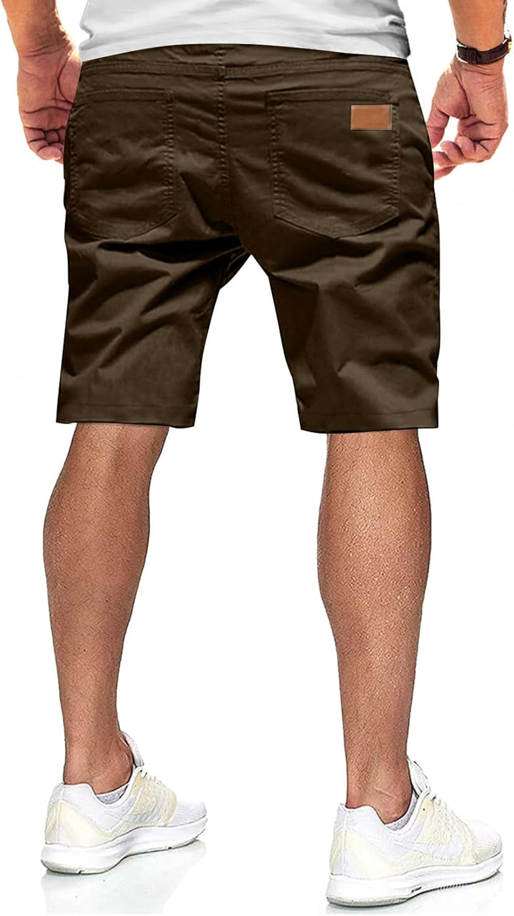 JMIERR Kurze Hosen Herren Shorts Herren Sommer Chino Baumwolle Elastische Taille mit Taschen S G Bra