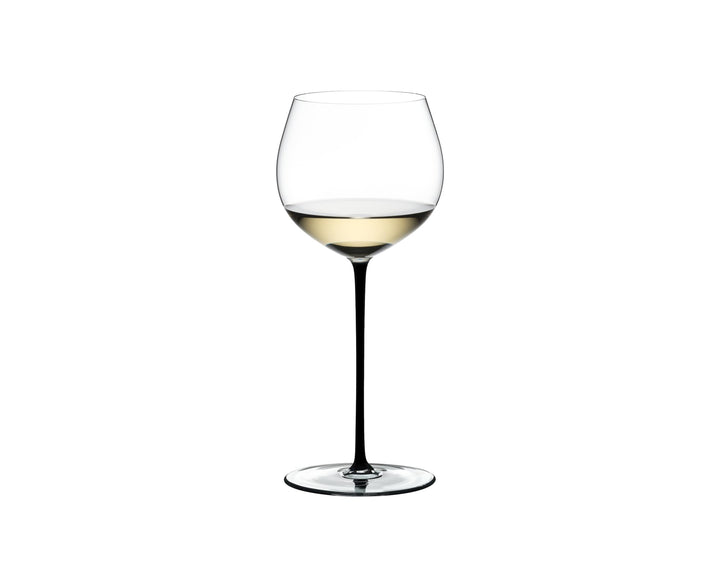 Riedel Fatto A Mano Old World Weinglas im Eichenfass gereifter Chardonnay (Oaked Chardonnay) schwarz