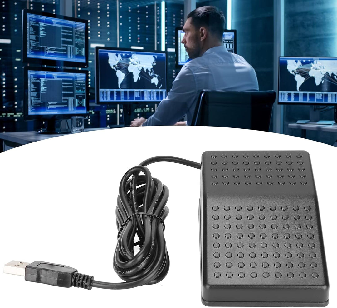 Tbest USB Fussschalter Fusspedal PC Discord Mute USB-Flash-Laufwerke USB-Fussschalterpedal Programmi