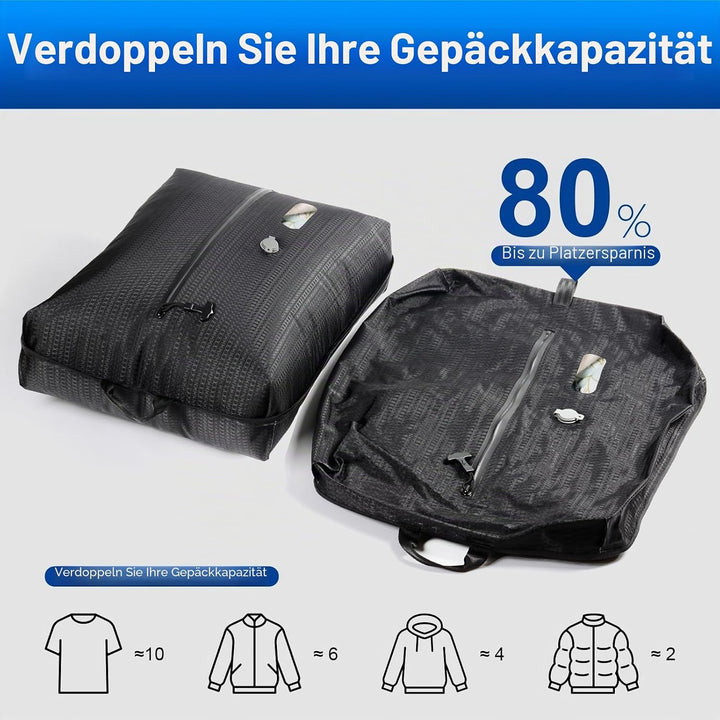 Vakuumbeutel für Kleidung Reise, Reise Vakuumbeutel mit Pumpe Kabelloser, Vacuum Bags for Clothing T