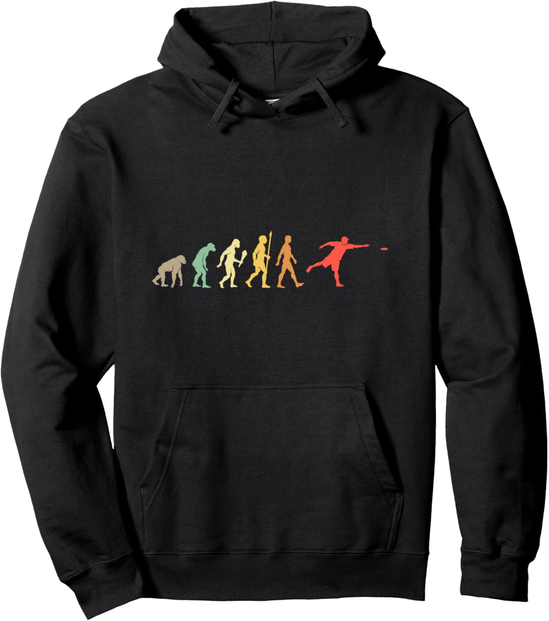 Disc Golf Evolution Geschenk Vintage Frisbee Pullover Hoodie