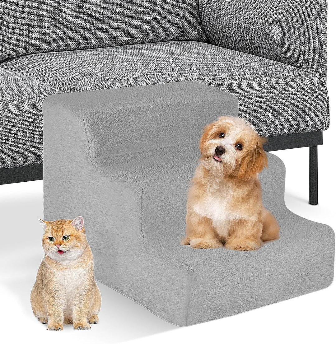 Hundetreppe 3 Stufen Haustiertreppe für Bett 45 x 35 x 30 cm Haustiertreppe Haustierleiter mit wasch