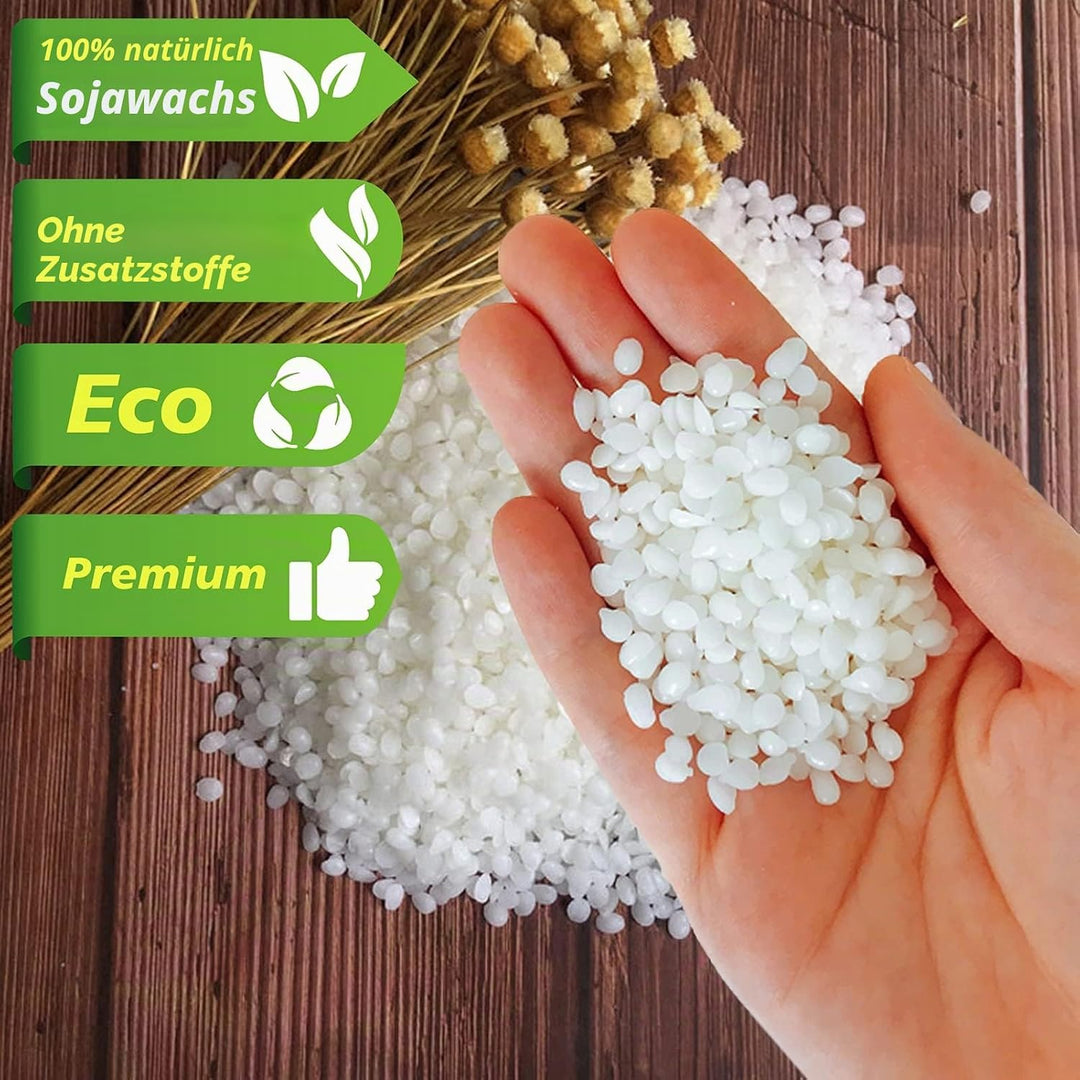 JBEIY 2 KG SojaWachs, Hohe Qualität Natürliche Soja Kerzen Wachs für DIY Kerzen Giessen Selber Mache